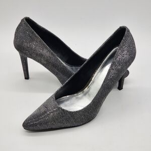 Jennifer Lopez Silver Mesh Stilleto Heels Size 9